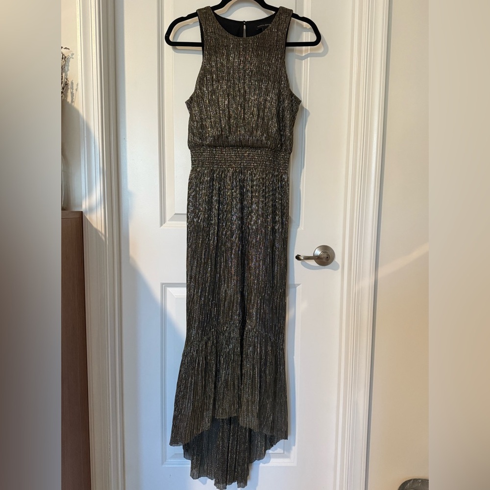 Banana Republic Metallic High Low Dress